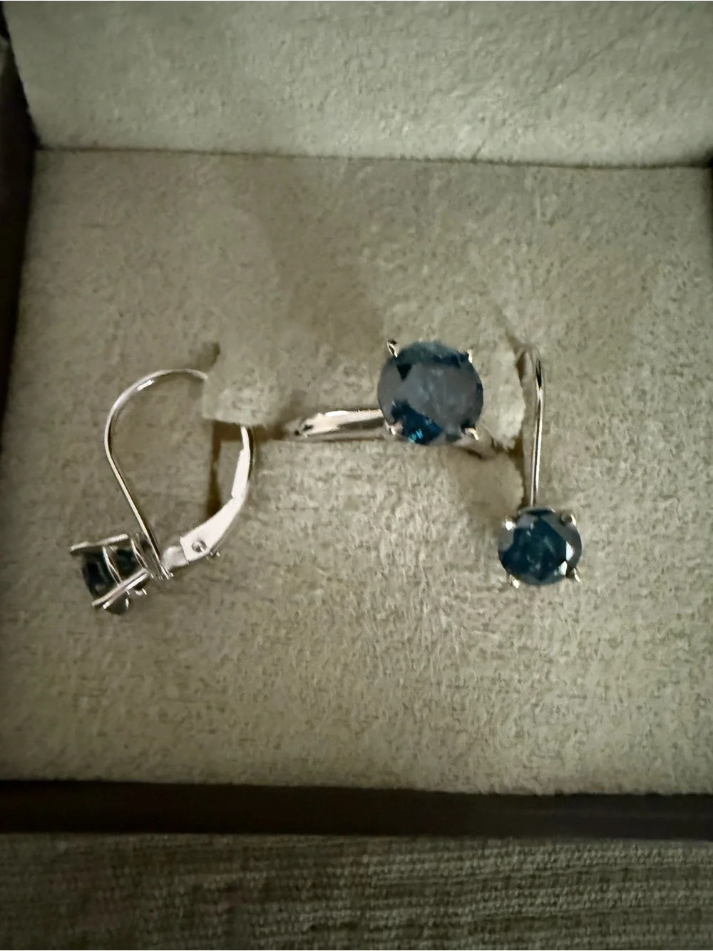 Ross-Simons 14KT White Gold- 1 Kt TW Deep Blue Treated Diamond Set - Picture 4 of 8